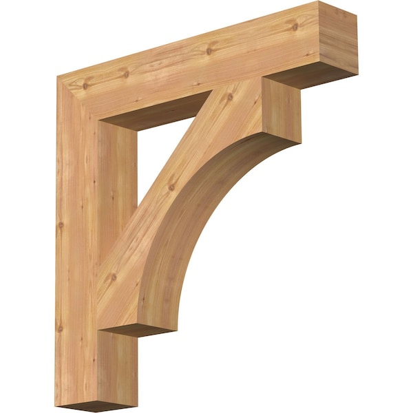 Ekena Millwork Westlake Block Smooth Bracket, Western Red Cedar, 5 1/2"W x 32"D x 32"H BKT06X32X32WTL05SWR - main